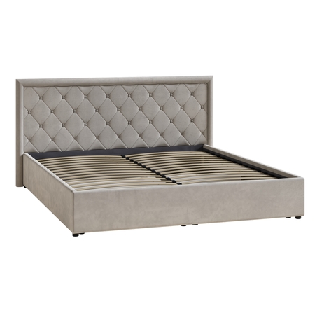 Кровать Марион 180 велюр OCEAN 005 темно-бежевый с ортопедическим основанием и подъемным механизмом (спальное место 180 х 200)