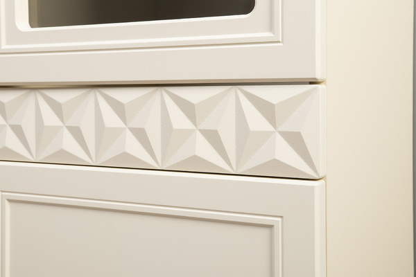 Шкаф-витрина Марион 16.397.02 слоновая кость С341 PE, слоновая кость 6898 ПВХ