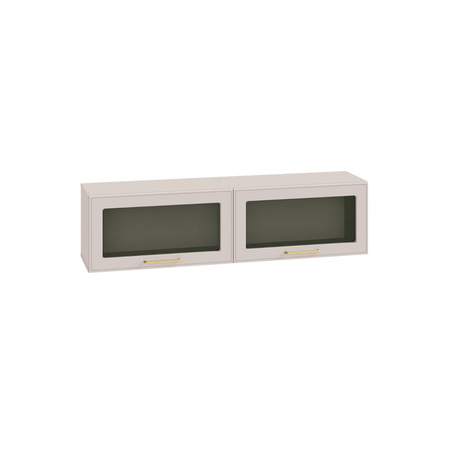 Гостиная Ричфорд композиция 2 без карнизов, кашемир 5981 BS, моно керамика D166-2 ПВХ, белый PE шагрень (собирается на любую сторону)