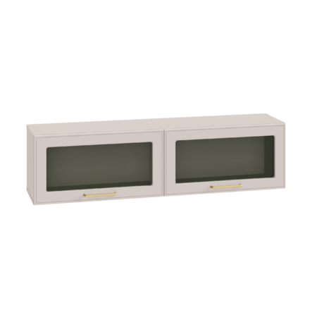 Гостиная Ричфорд композиция 2 без карнизов, кашемир 5981 BS, моно керамика D166-2 ПВХ, белый PE шагрень (собирается на любую сторону)